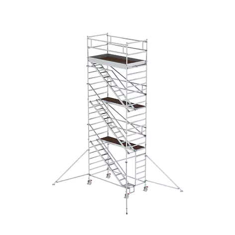 Rollgerüst mit Schrägaufstiegen und Ausleger, Breite 1.35 m