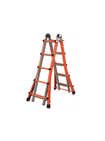 Teleskopleiter ST          4​-​teilig mit Traverse