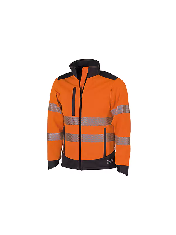 Allwetter-Warnschutzjacke leuchtorange/grau CLIMACLEAN REFLEX