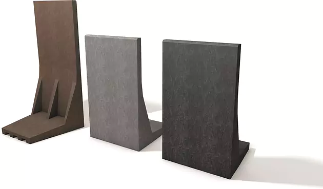 L-Steine und L-Stein-Ecken aus Recycling-Kunststoff