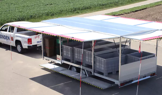 Mobiler Müllsammel-Anhänger