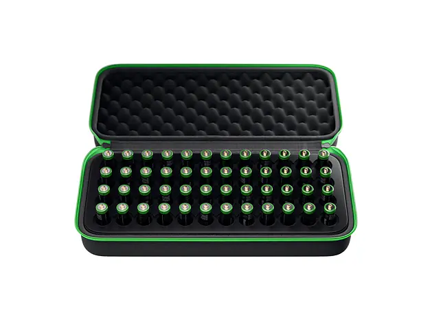 Klvr Akku-Set mit 48 AAA-Akkus in Tasche
