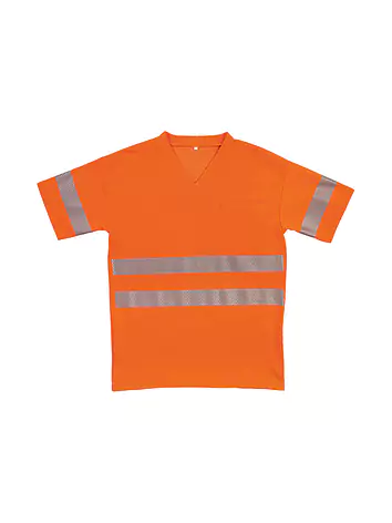 Warnschutz-T-Shirt leuchtorange BIOCOTTON REFLEX