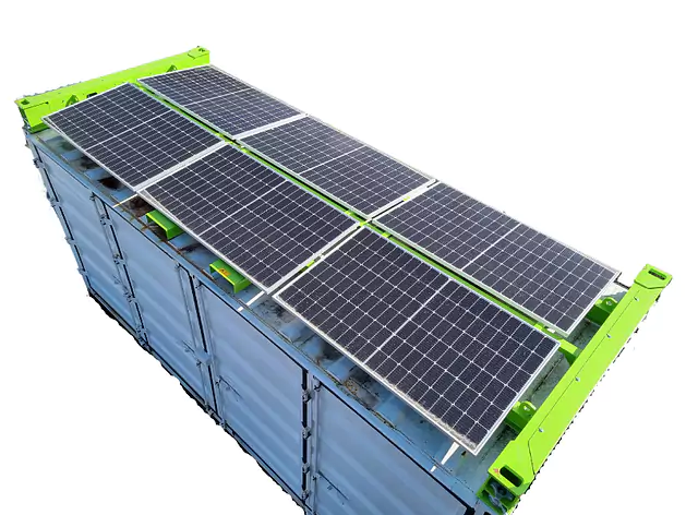 Solardächer für Container