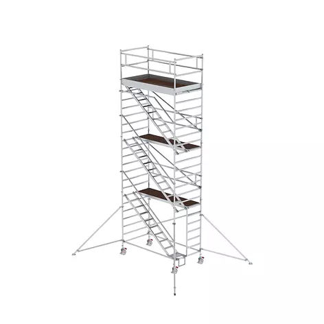 Rollgerüst mit Schrägaufstiegen und Ausleger, Breite 1.35 m