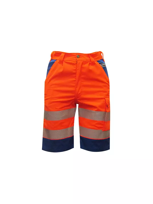 Warnschutz-Shorts leuchtorange/blau SICURELAST REFLEX