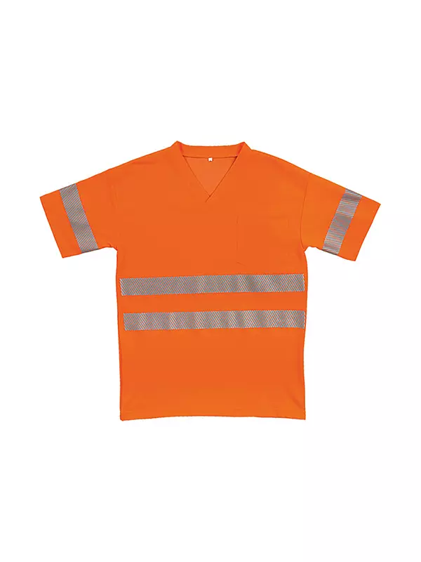 Warnschutz-T-Shirt leuchtorange BIOCOTTON REFLEX